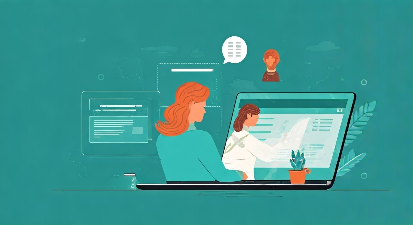 Freelancer working on a laptop