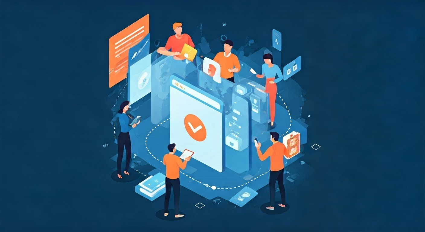 Diverse people in affiliate marketing activities