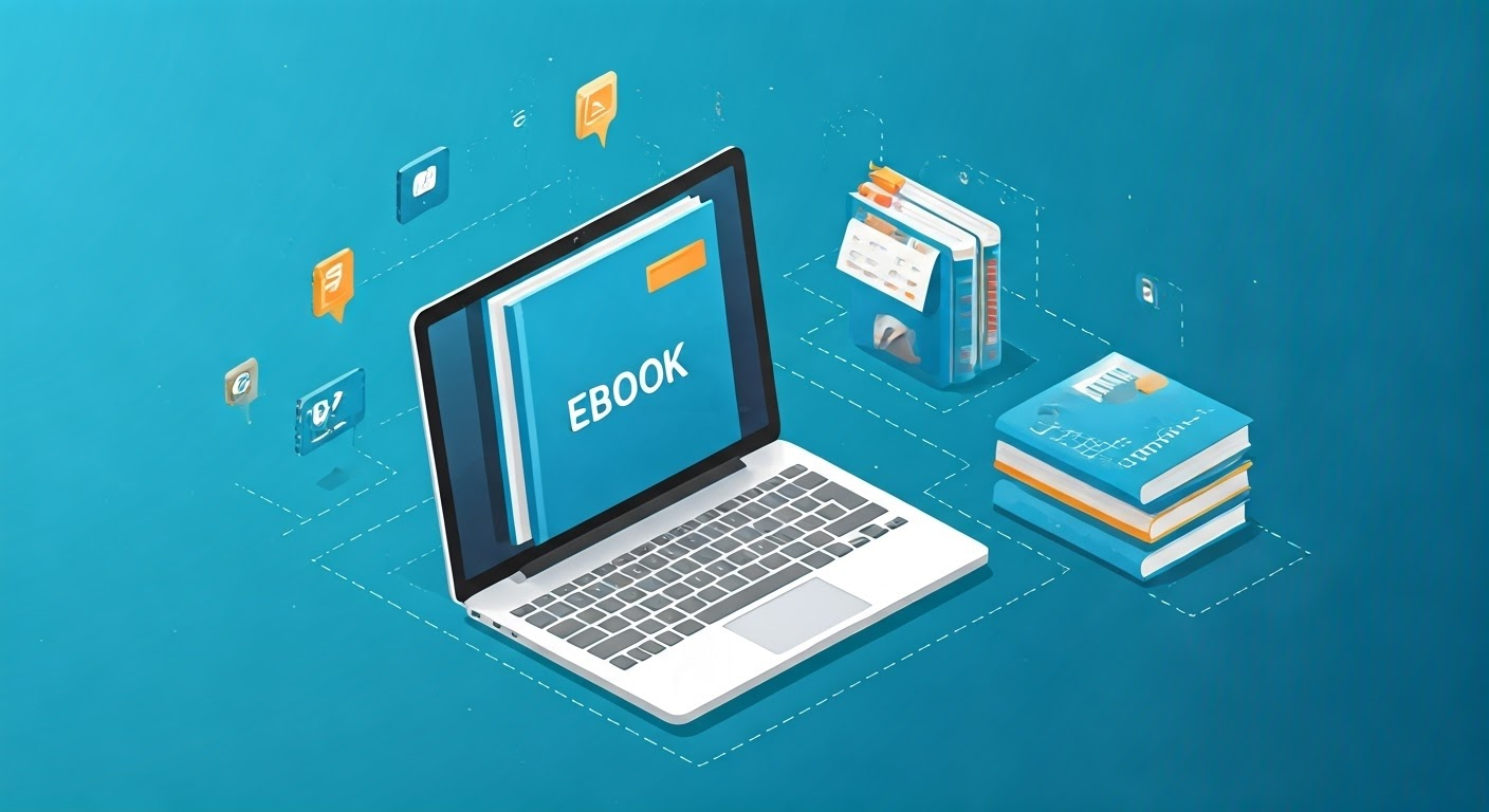 Illustration of selling eBooks online
